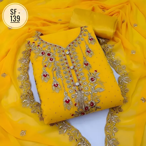 Embroidered Georgette Kameez Set SF139