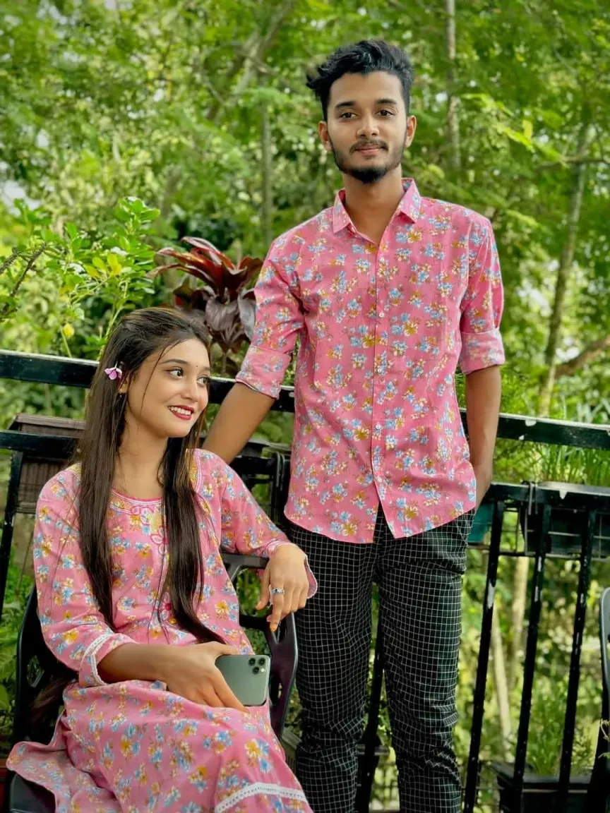 Shirt And 2 Pic Couple Set { COL210 }