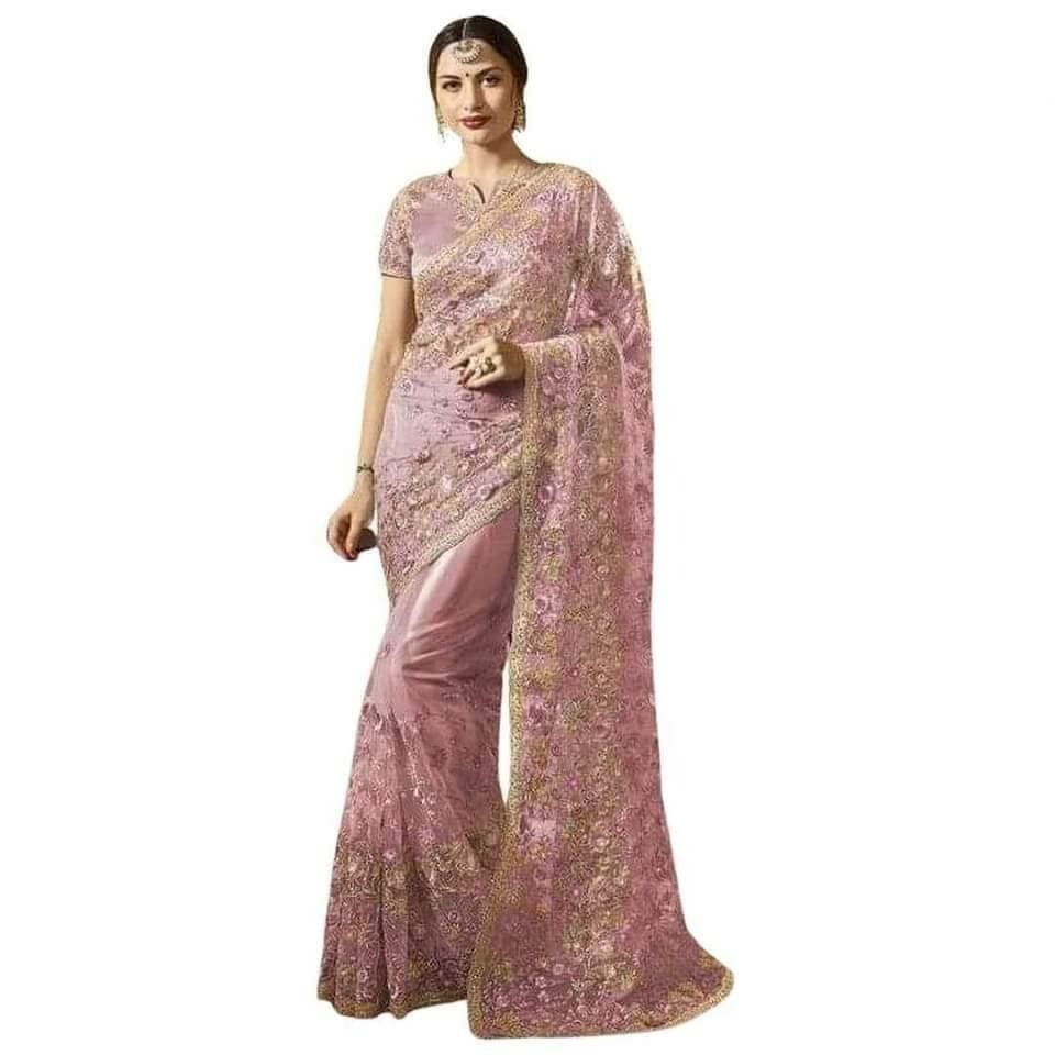 Georgette High Quality Embroidery Sharee ..(S-15)