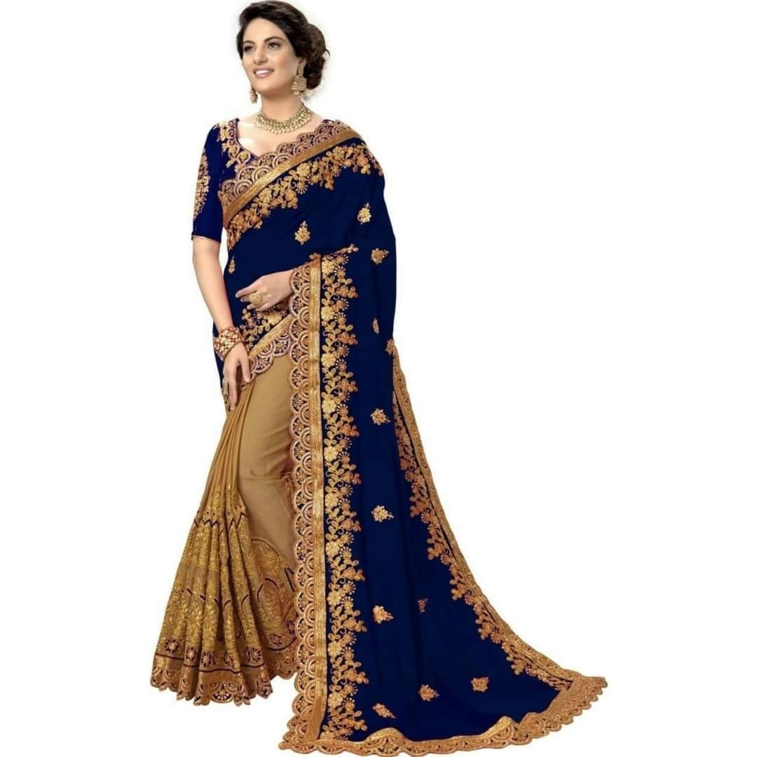 Georgette High Quality Embroidery Sharee ..(S-18)