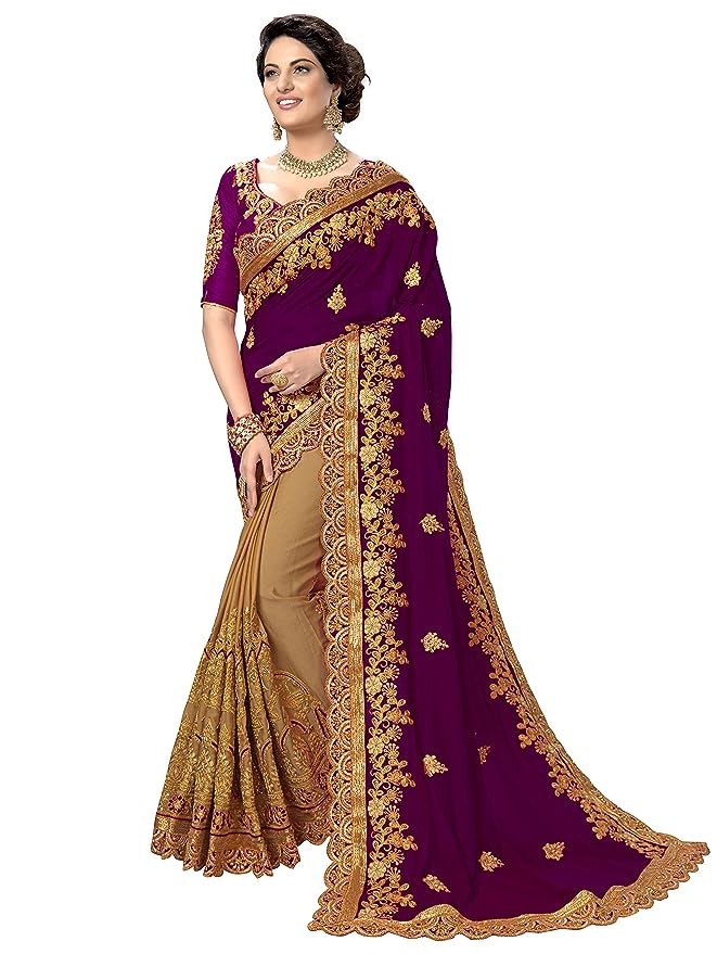 Georgette High Quality Embroidery Sharee ..(S-16)
