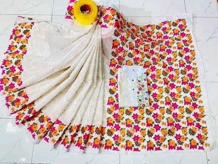 Block Printed Dhupian Silk Couple Set (  BOH209 )
