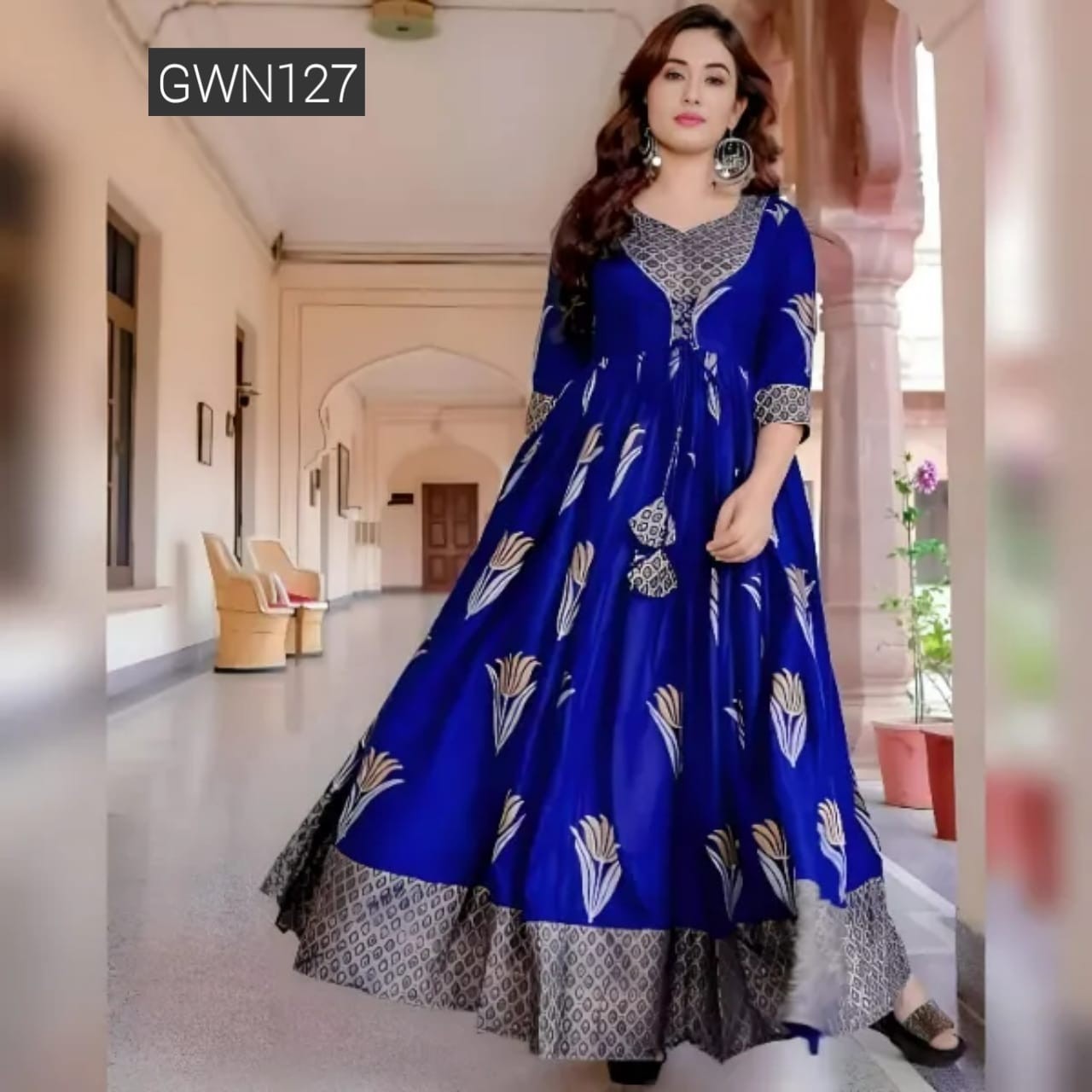 Printed China Linen Kurti GWN127